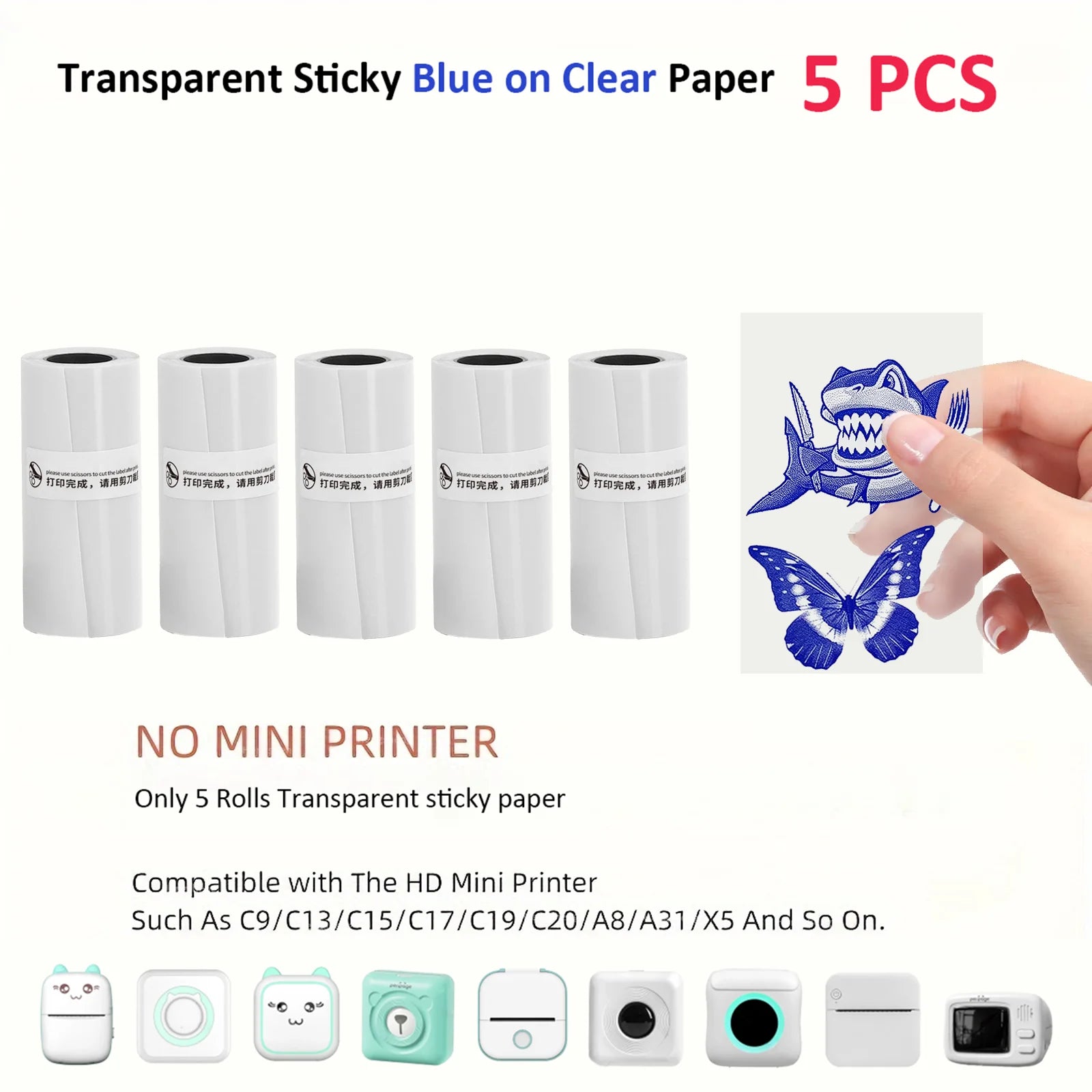 Different Coloured Ink on Clear Paper