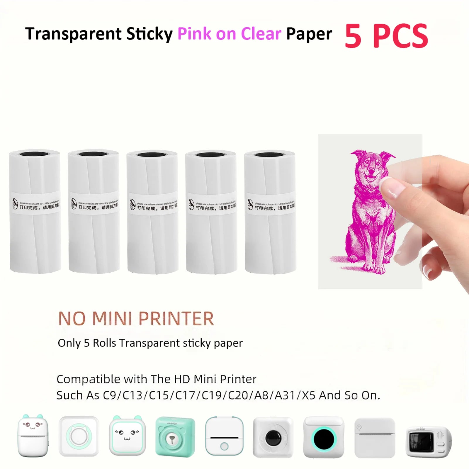 Different Coloured Ink on Clear Paper
