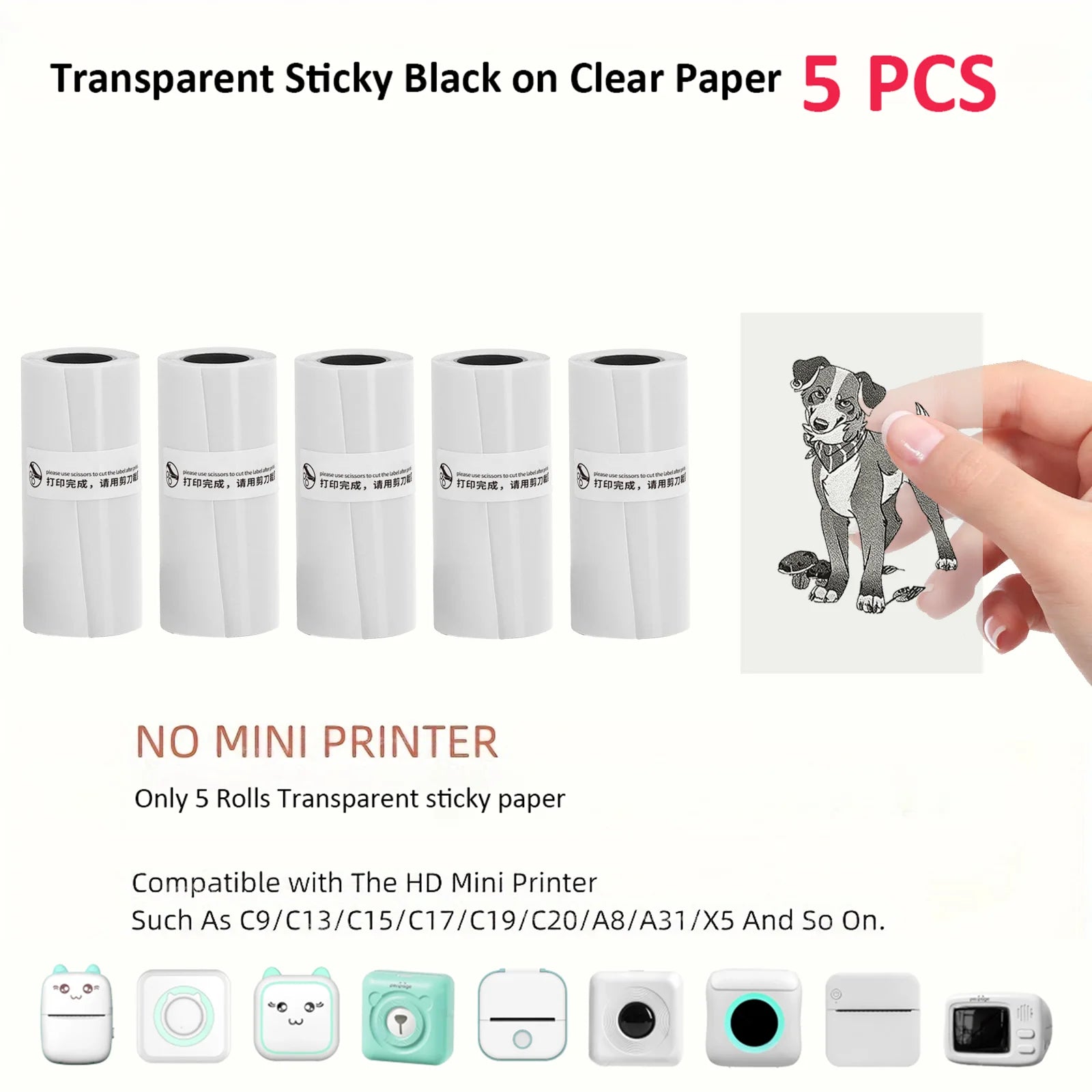 Different Coloured Ink on Clear Paper